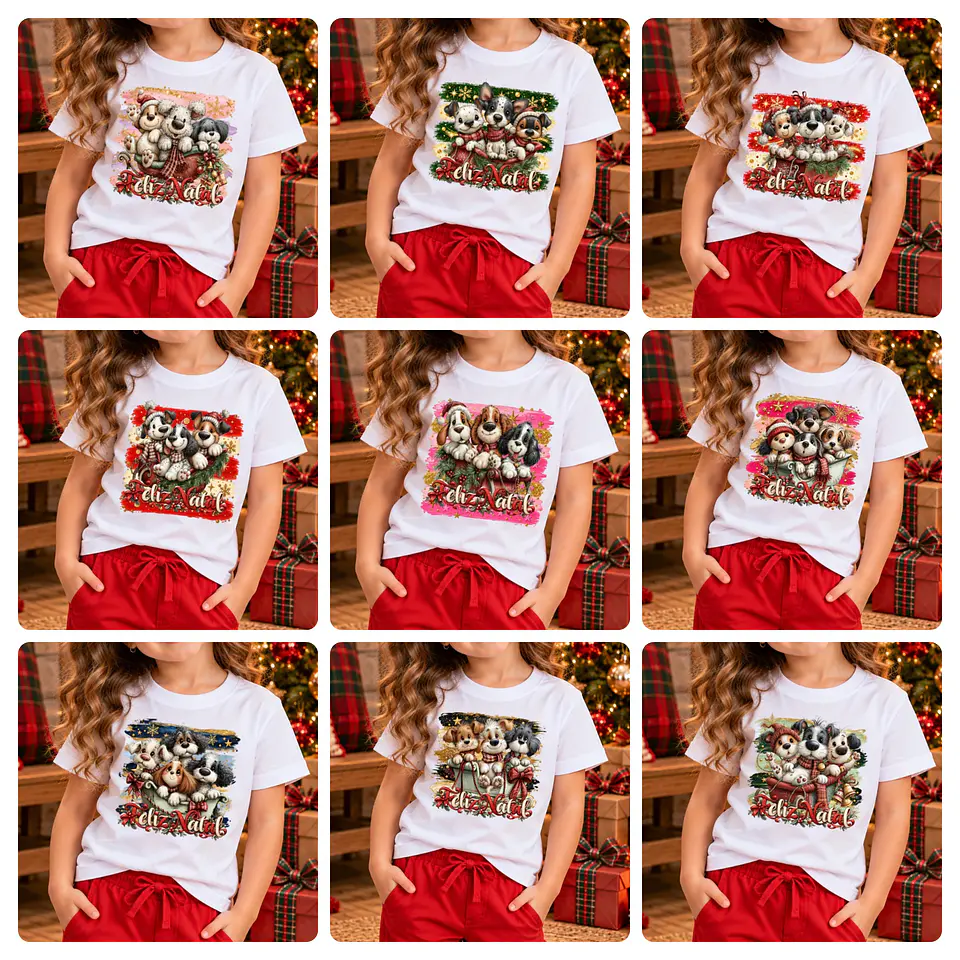 35 Artes para Camisa Infantil Natal Arquivo em Png 2
