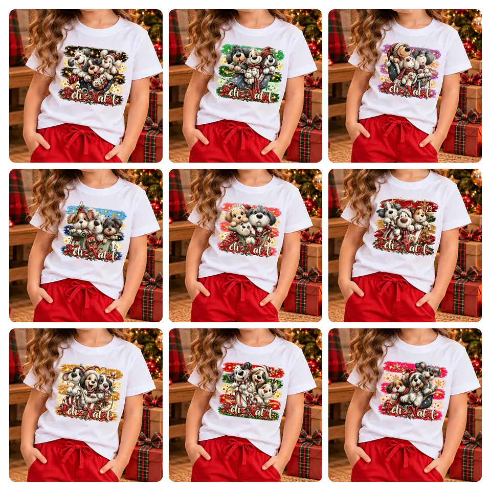 35 Artes para Camisa Infantil Natal Arquivo em Png 3