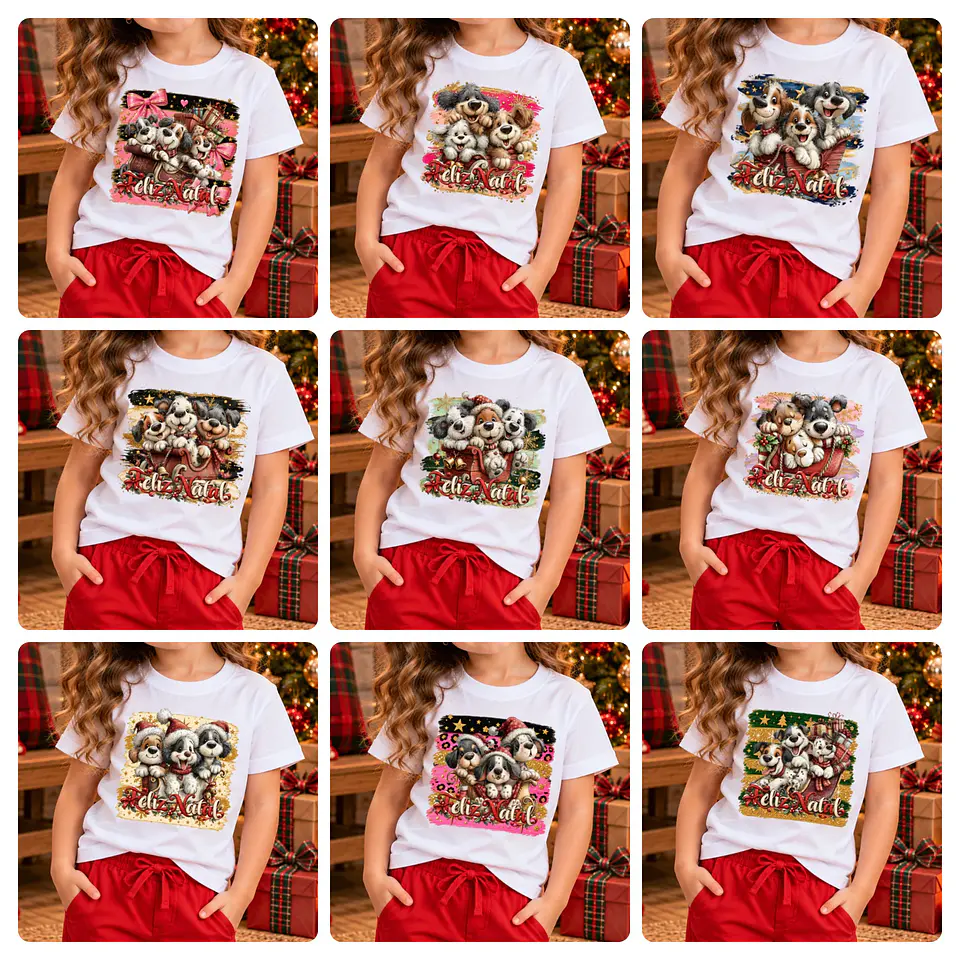 35 Artes para Camisa Infantil Natal Arquivo em Png 4