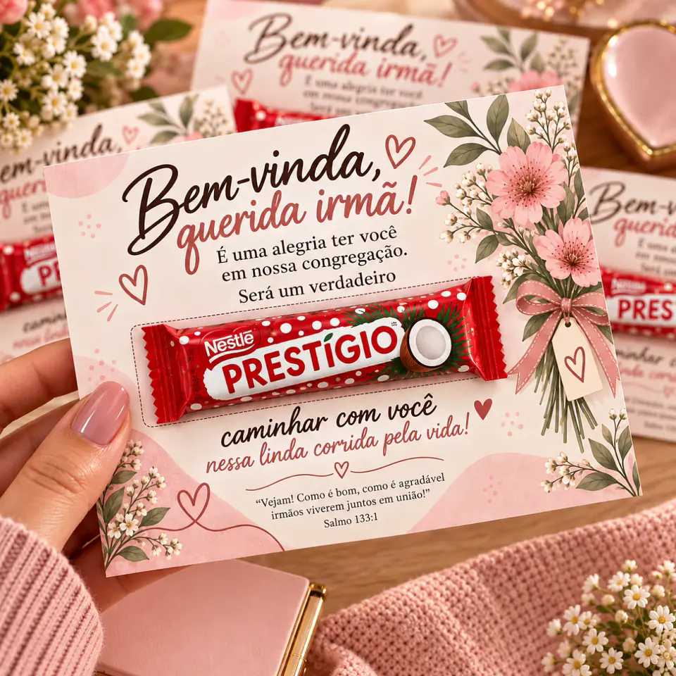 Arquivo Cartão presente de Boas Vindas Arquivo em Jpg 5