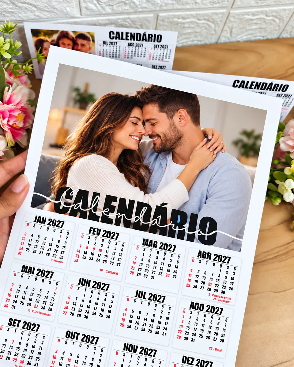 Arquivo para Calendário 2027 fotos e logotipo Arquivo em Png 3