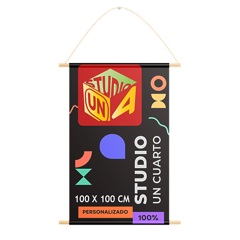 Pendón Colgante Personalizado Tela Pvc