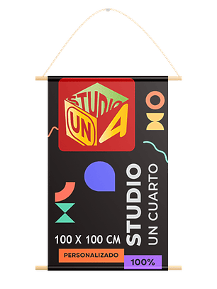 Pendón Colgante Personalizado Tela Pvc