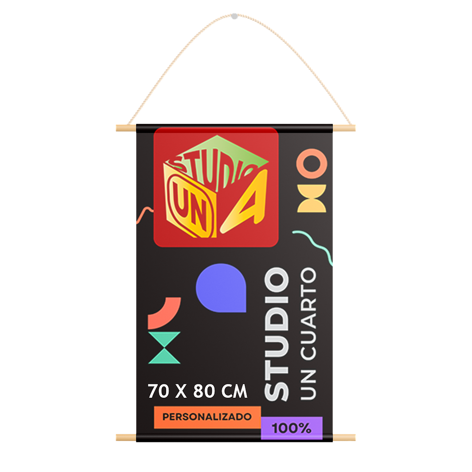 Pendón Colgante Personalizado Tela Pvc 5