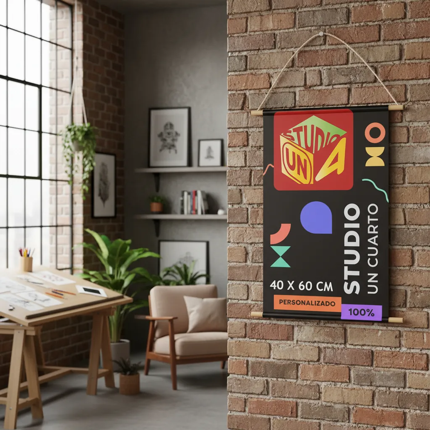 Pendón Colgante Personalizado Tela Pvc 6