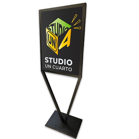 Totem  de Vereda Metalico