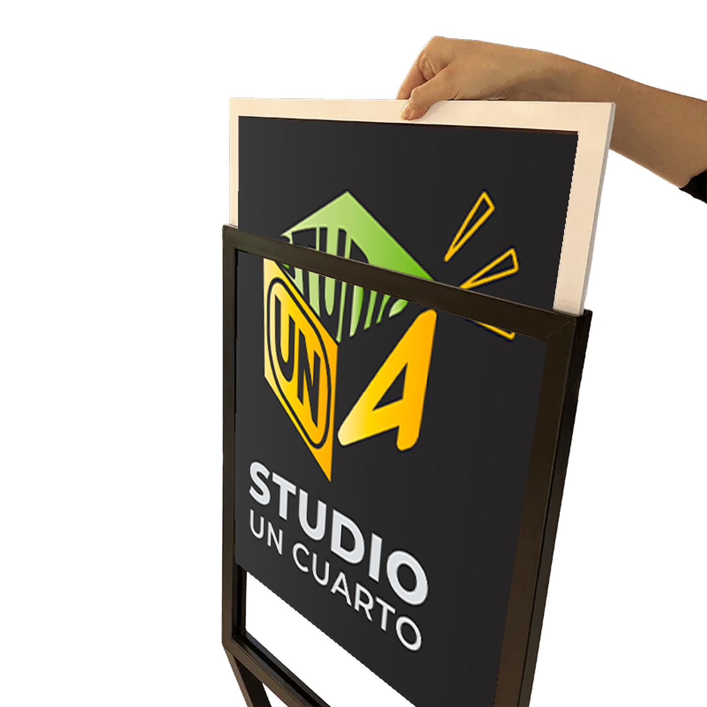 Totem  de Vereda Metalico 3