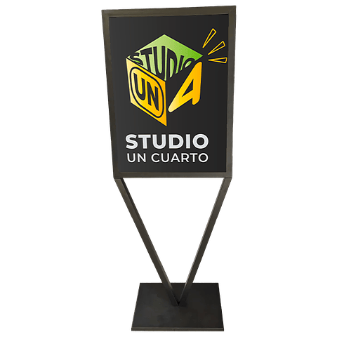 Totem  de Vereda Metalico