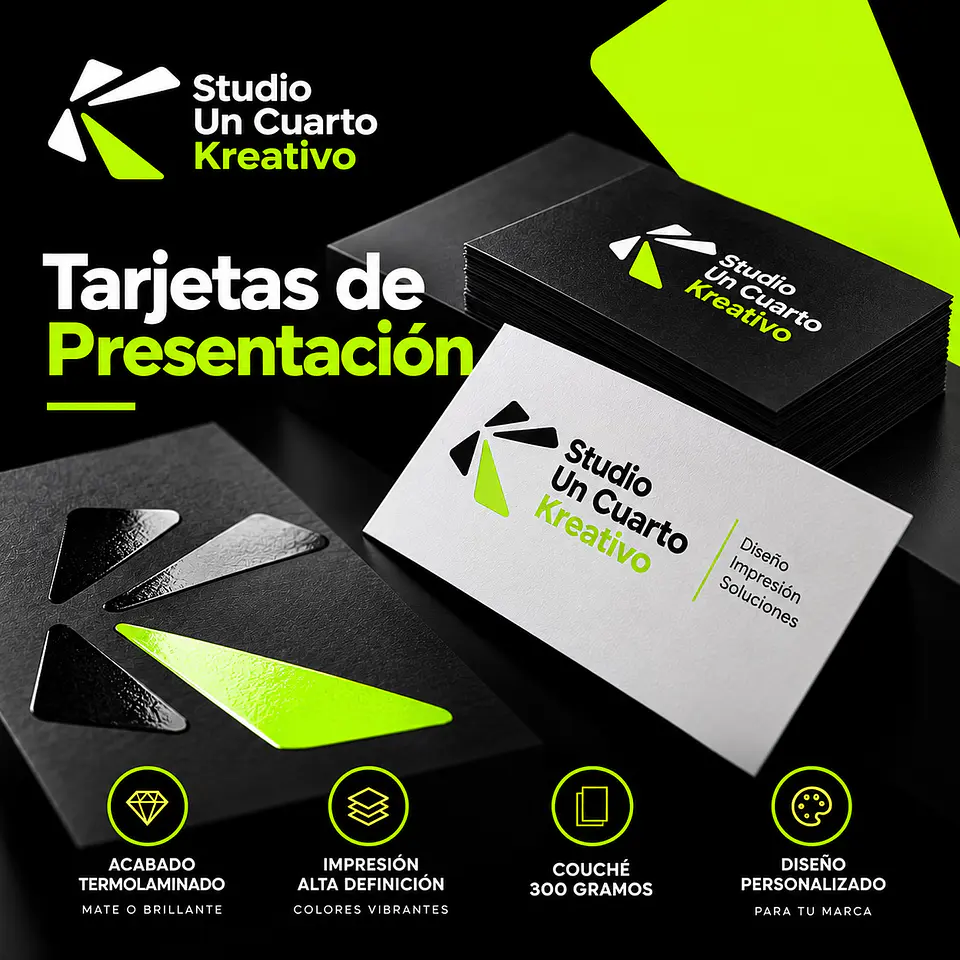 Tarjetas De Presentación - Premium - Termolaminado 1