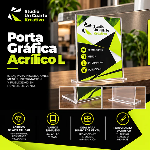 Porta Gráficas De Acrílico L