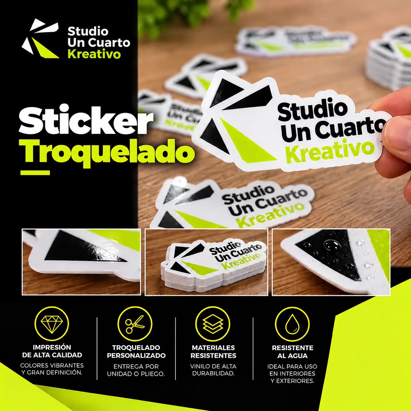Etiquetas en PVC Autoadhesivas 7 x 7 CM 1