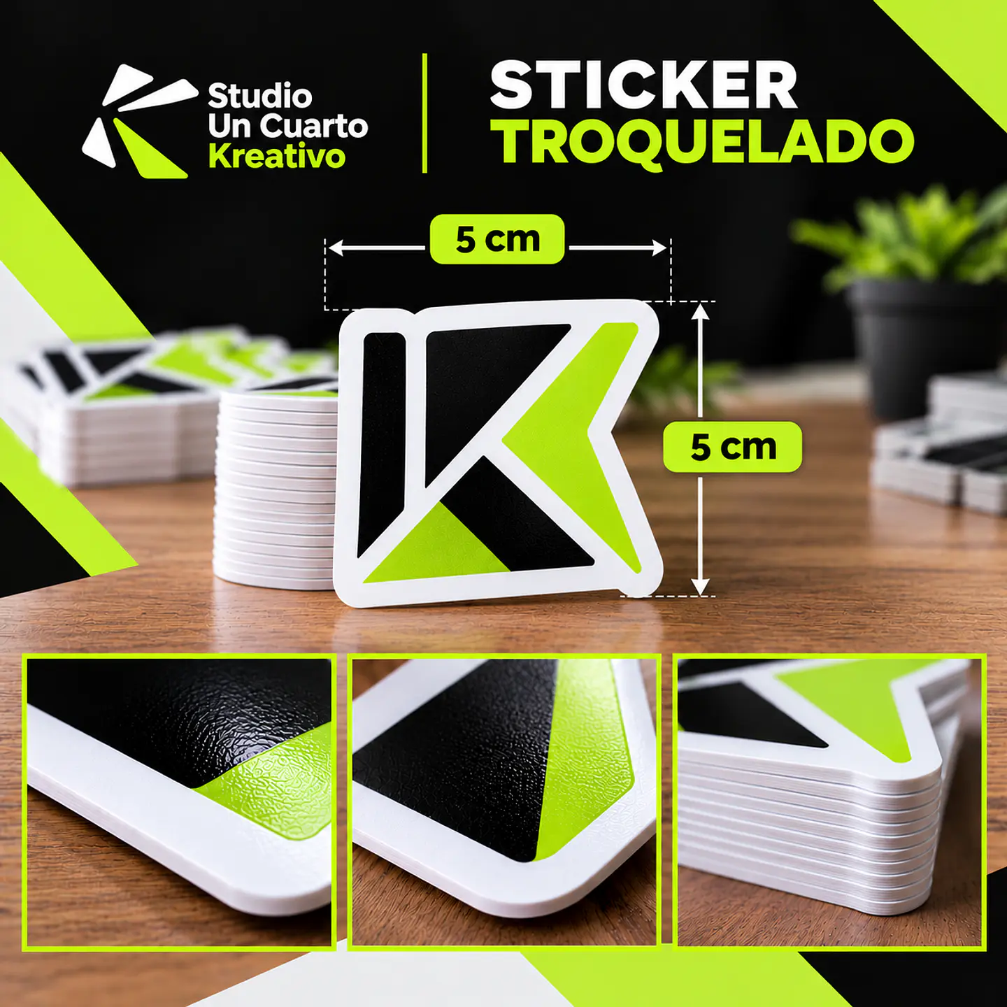 Etiquetas en PVC Autoadhesivas 5 X 5 CM 2
