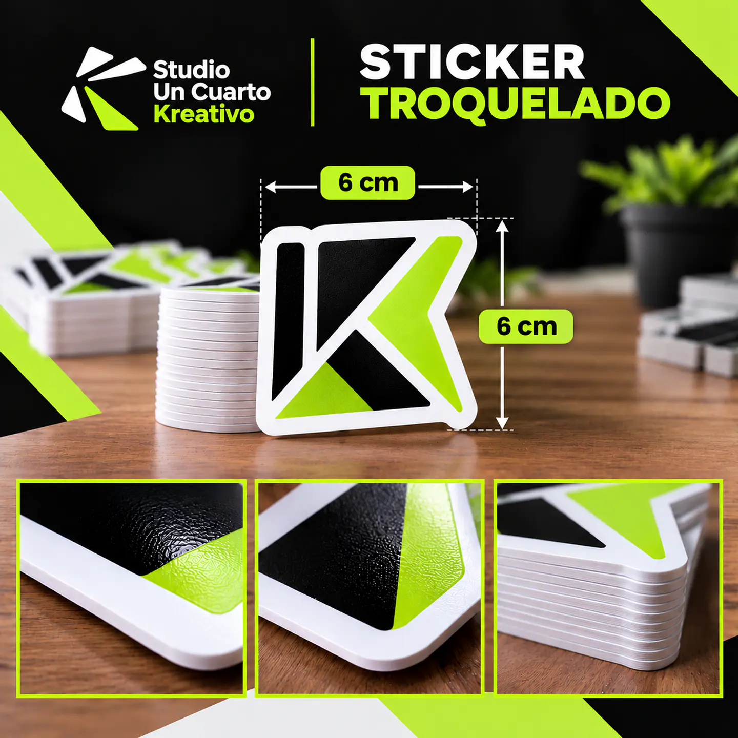 Etiquetas en PVC Autoadhesivas 6 x 6 CM 2
