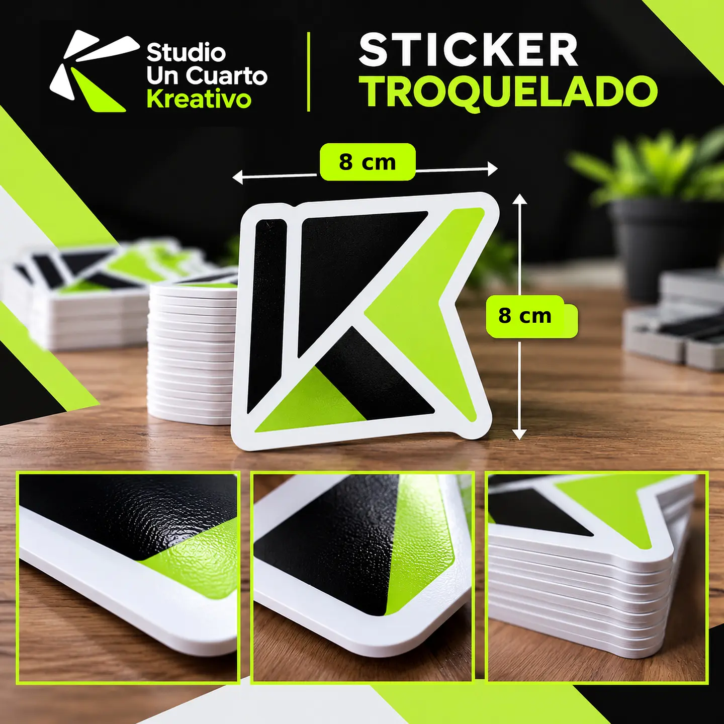 Etiquetas en PVC Autoadhesivas 8 x 8 CM 2