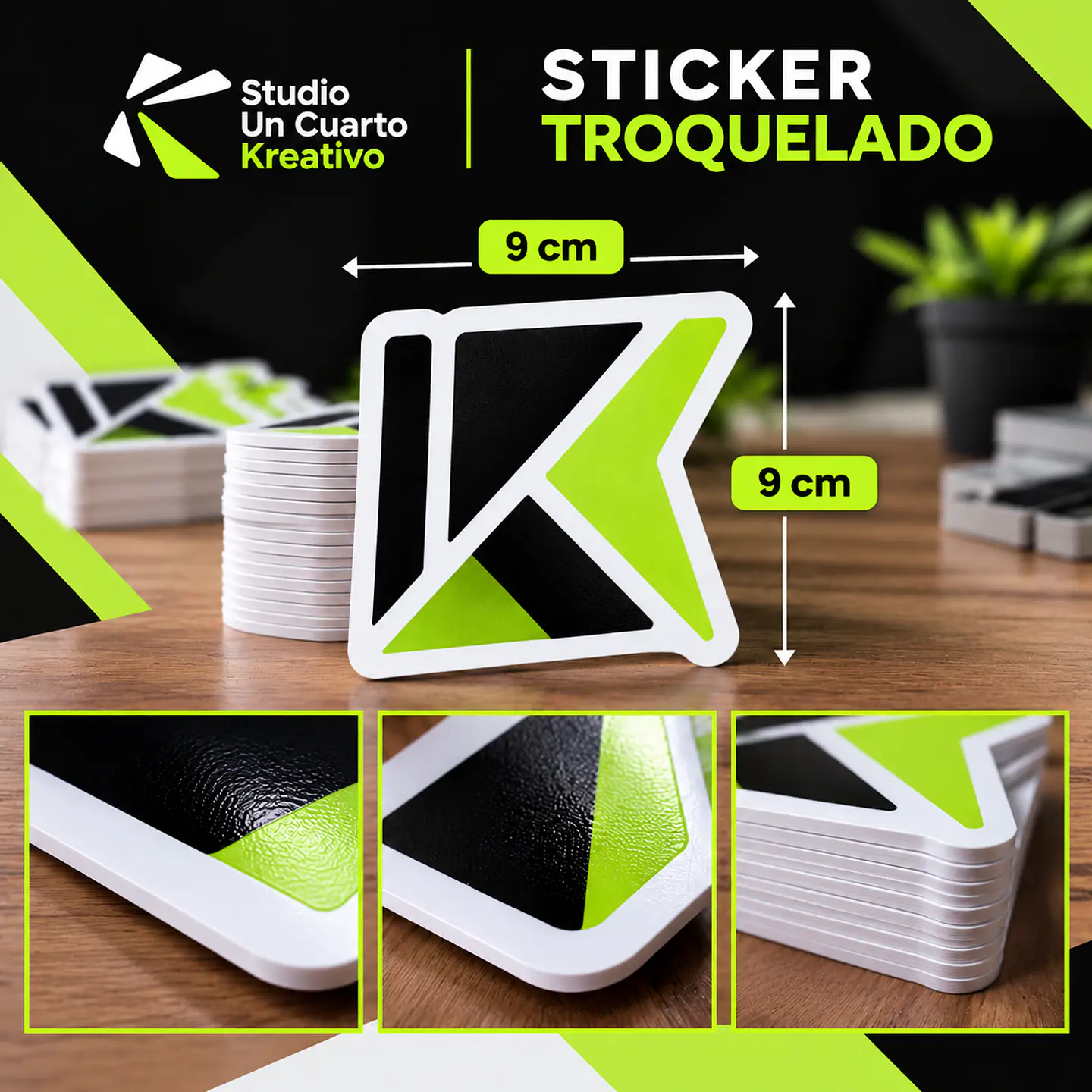 Etiquetas en PVC Autoadhesivas 9 x 9 CM 2