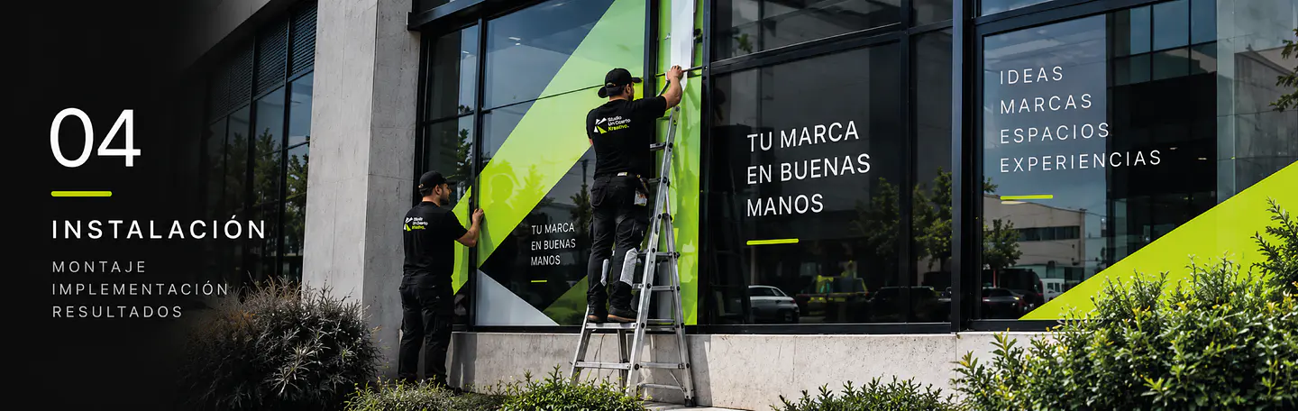 04 Instalación: montaje e implementación de letreros por el equipo de Studio Un Cuarto