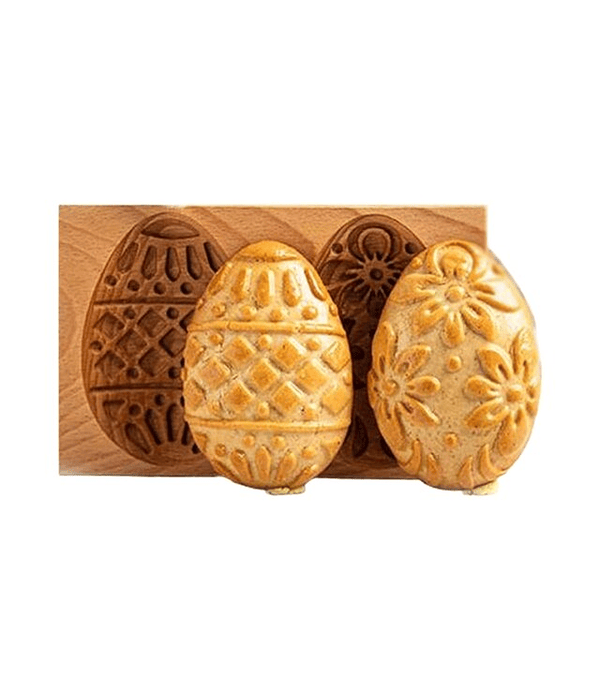 Moldes de madera para galletas huevos dobles