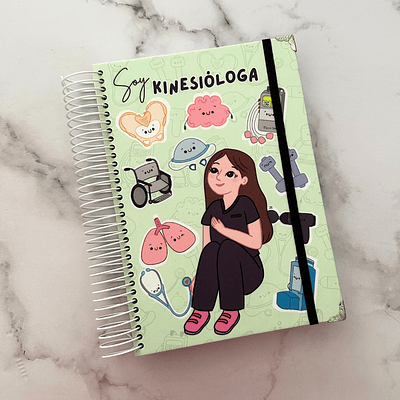 Agenda Profesional Kinesióloga - Verde