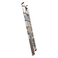 ESCALERA DE ALUMINIO TELESCÓPICA 4,0 METROS / 2x8 PELDAÑOS - Miniatura 1