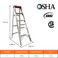 ESCALERA DE ALUMINIO TIJERA 1,44 METROS / 5 PELDAÑOS - Miniatura 2