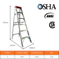ESCALERA DE ALUMINIO TIJERA 1,72 METROS / 6 PELDAÑOS - Miniatura 2