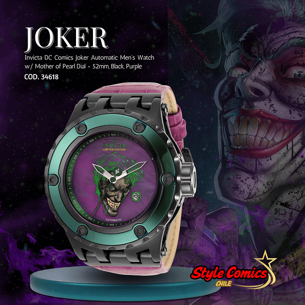 Invicta DC Comics Joker Automatic Cod.34618 3