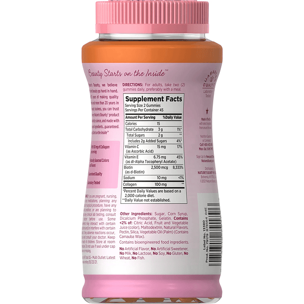 Gomitas de Colágeno y Biotina Hair Skin Nails - Nature's Bounty 4