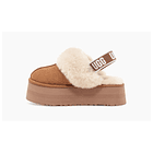 Chinelos UGG Funkette Feminino Marrom Pretas 1