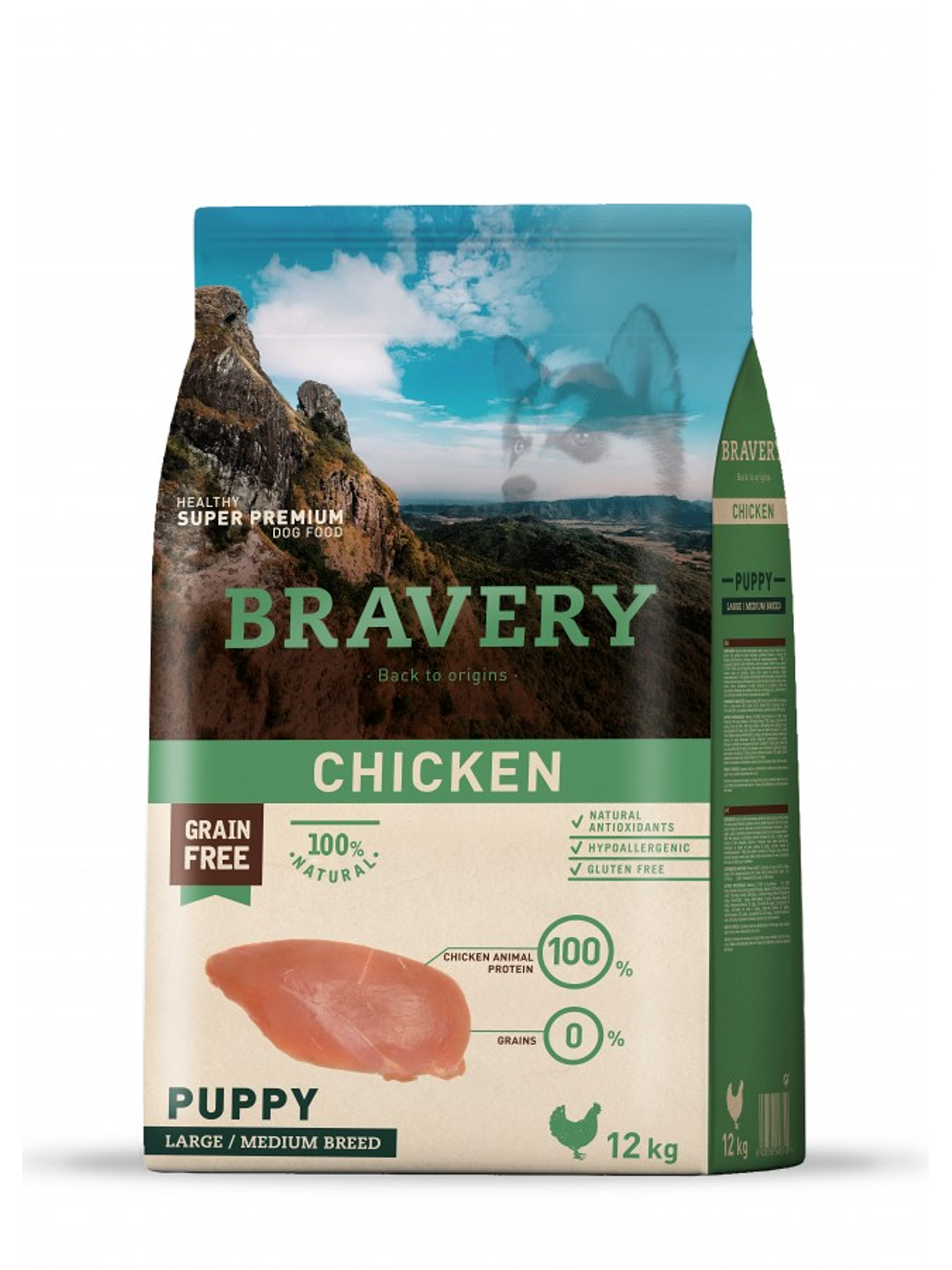 Bravery Chicken Puppy Large/Medium Breeds 12Kg 1