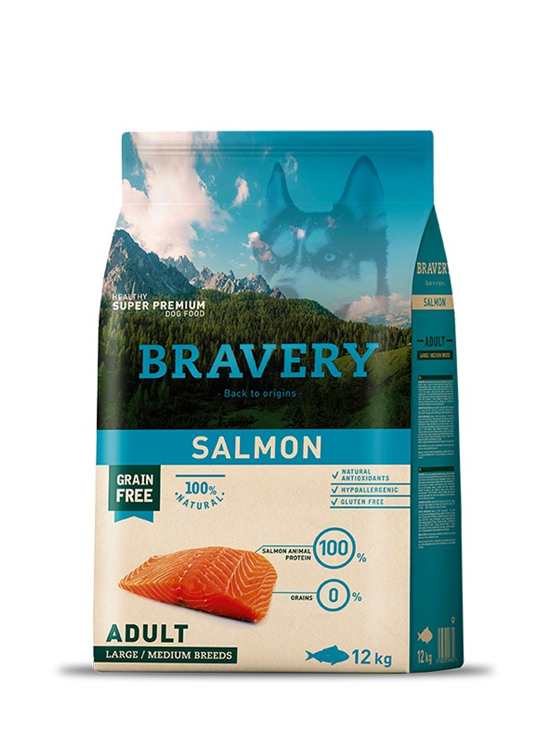 BRAVERY SALMON ADULT LARGE/MEDIUM BREED 12KG 1