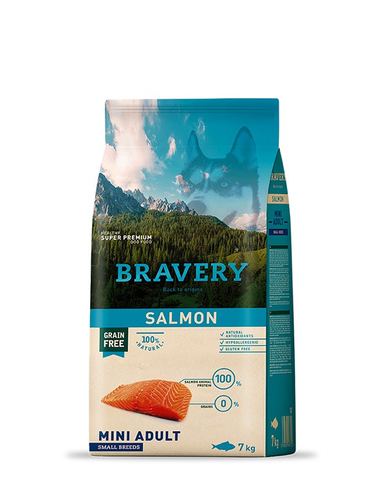 Bravery Salmon Mini Adult Small Breeds 7Kg 1