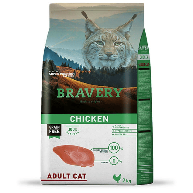 Bravery Chicken Adult Cat 2Kg