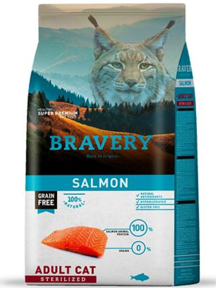 Bravery Salmon Adult Cat Sterilized 2Kg 1