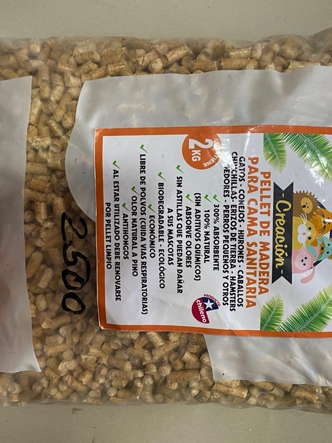 PELLET DE MADERA PARA CAMA SANITARIA 1K 1