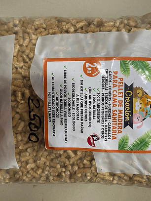 PELLET DE MADERA PARA CAMA SANITARIA 1K