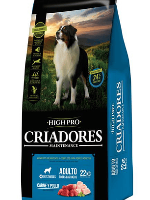 criadores adulto high pro 22kg