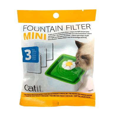 Catit Pack 3 Filtros Para Fuentes Agua Mini