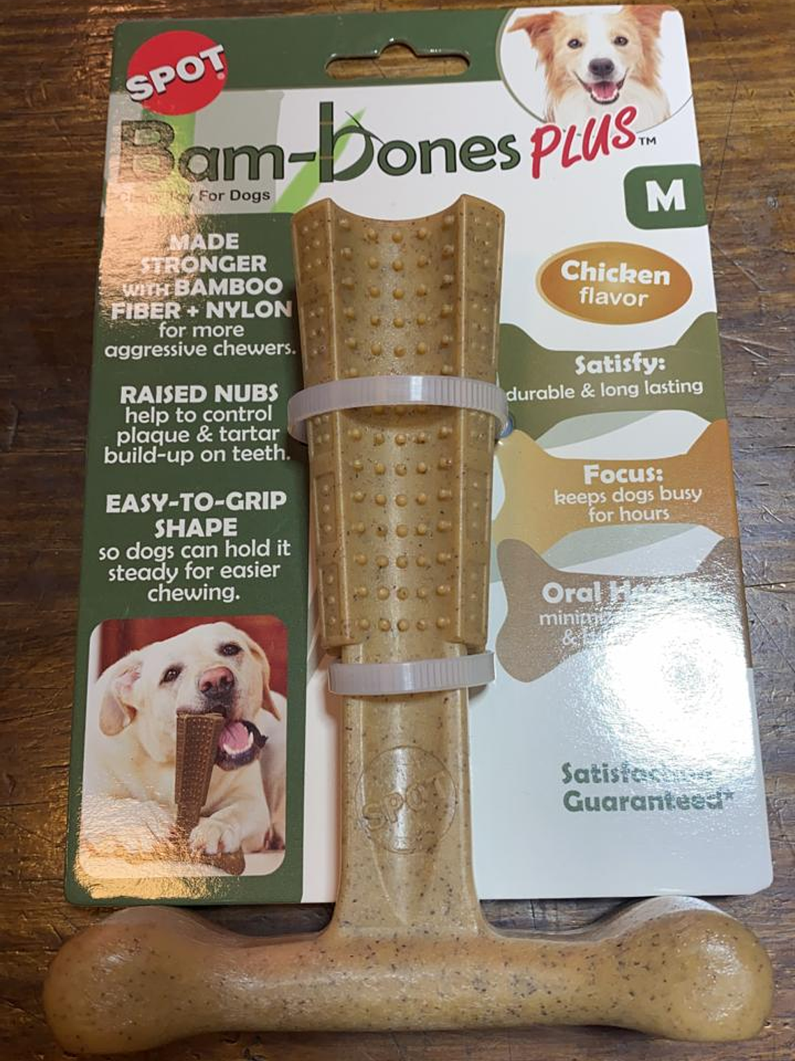 Bam-Bone Hueso (Tipo T) Sabor Pollo Mediano (M) (54490) 2