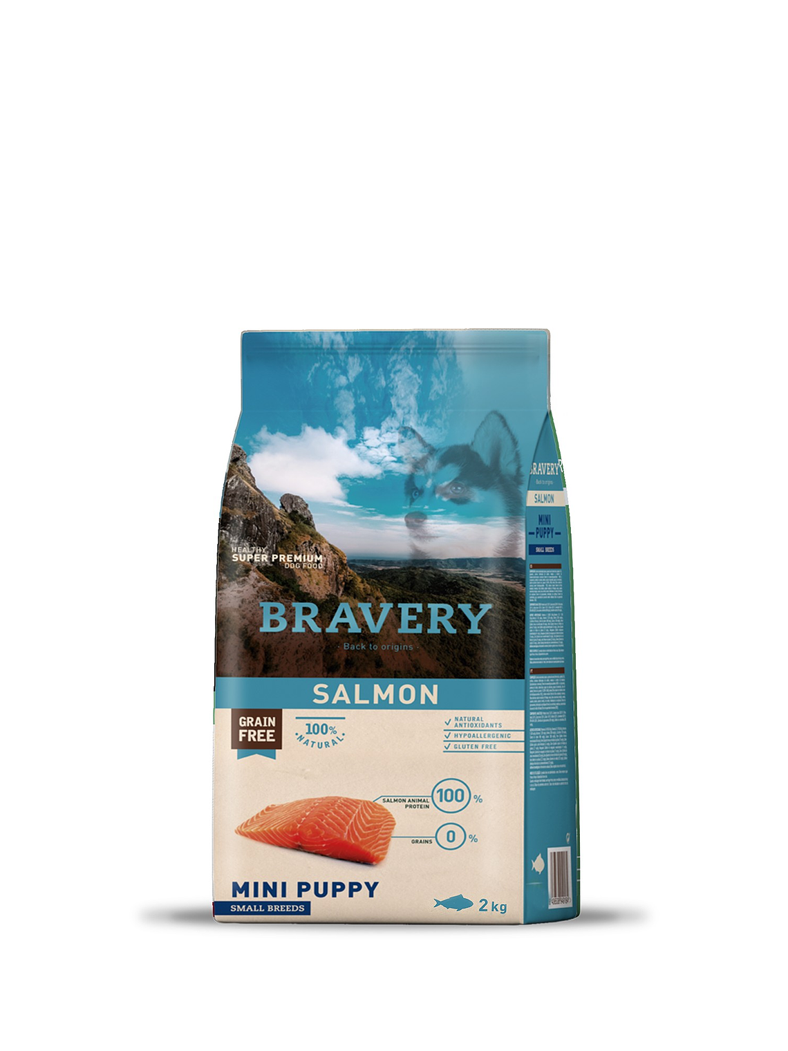 bravery salmon mini puppy 2kg 1