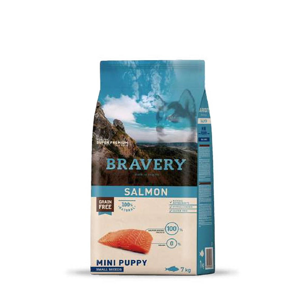 bravery mini puppy salmon 7kg