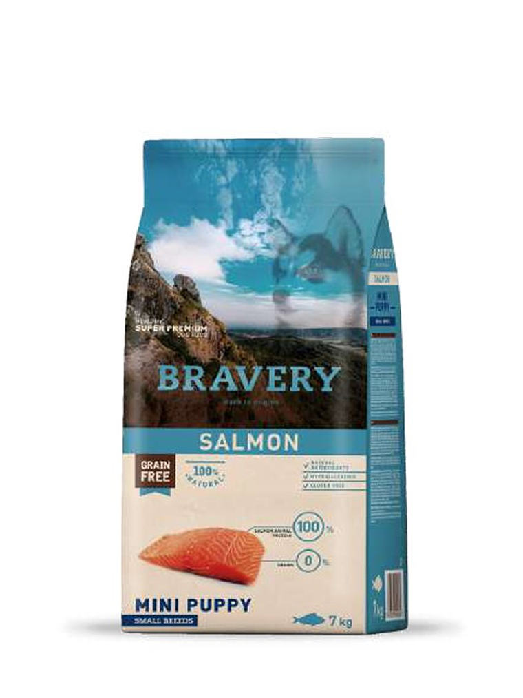 bravery mini puppy salmon 7kg 1
