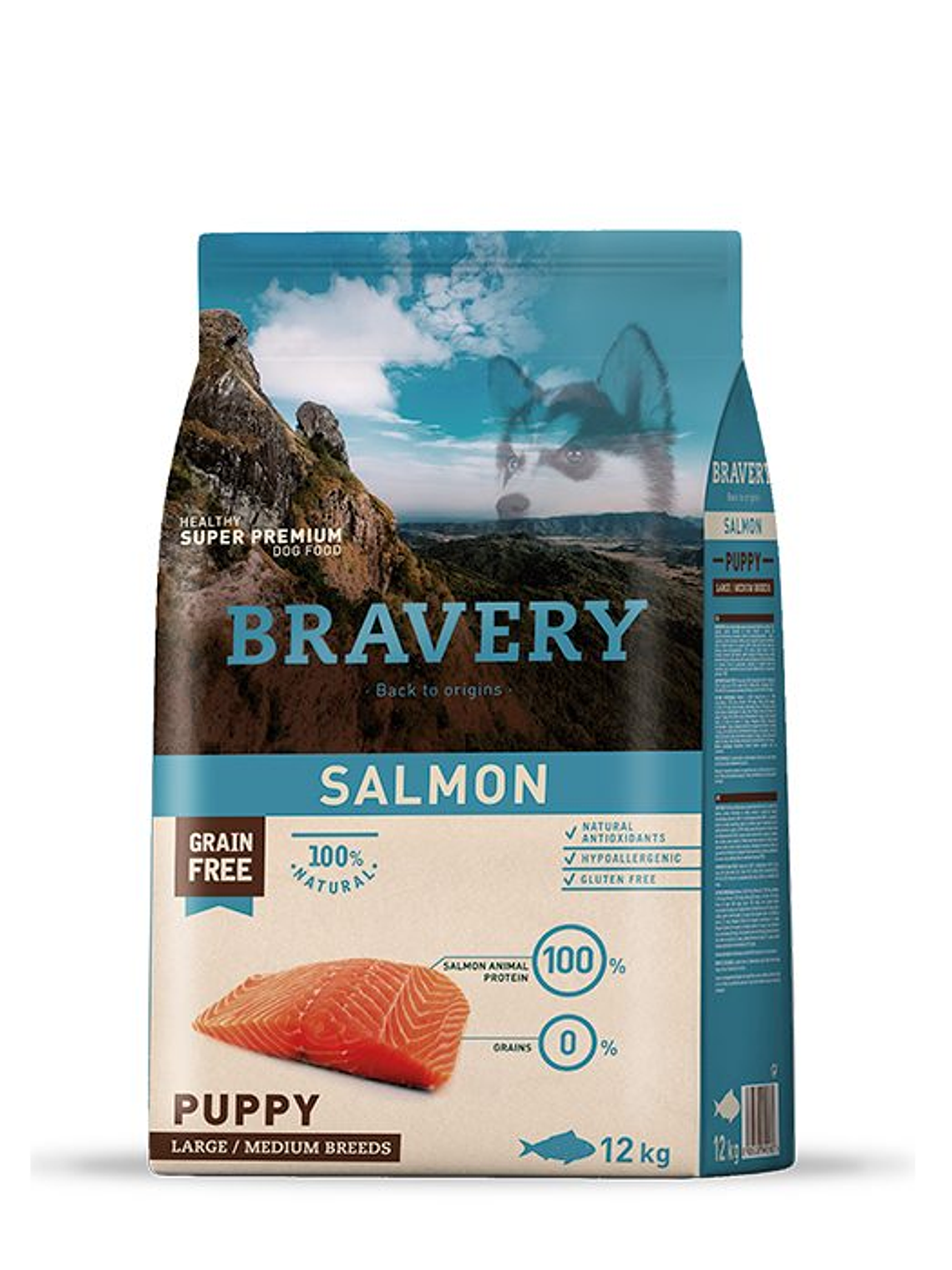 Bravery Puppy Salmon Large/Medium 12kg 1