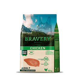 Bravery Chicken Adult Large/Medium Breeds 12Kg
