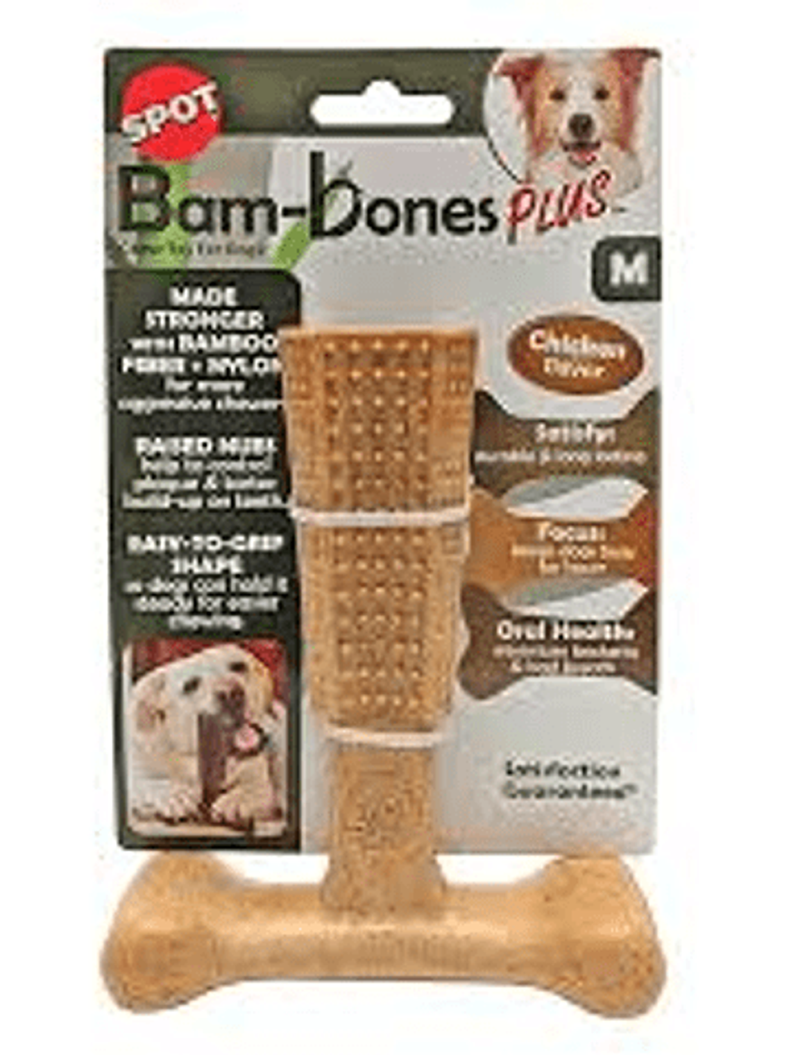 Bam-Bone Hueso (Tipo T) Sabor Pollo Mediano (M) (54490) 1