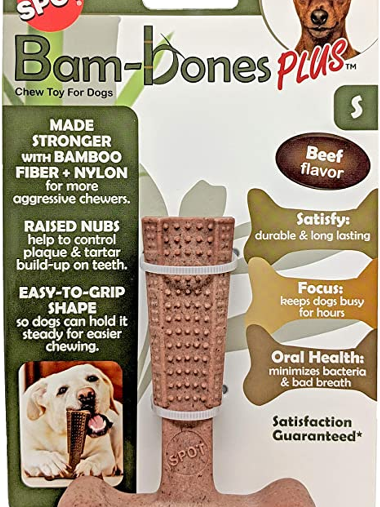 Bam-Bone Hueso (Tipo T) Sabor Carne Pequeño (S) (54489) 1