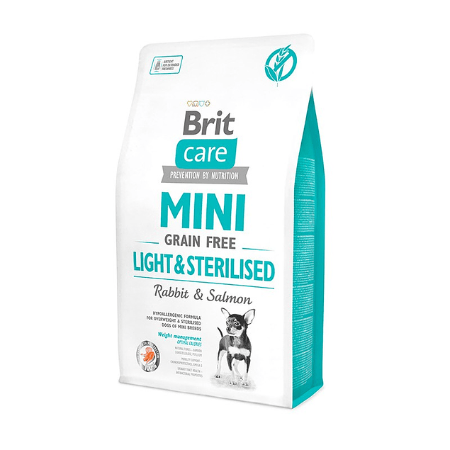 Brit Care MINI LIGHT & STERILISED Rabbit & Salmon 2kg