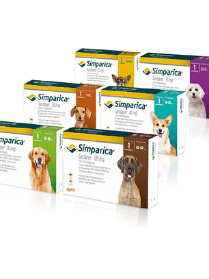 Antiparasitario Externo Simparica ﻿(10 - 20kg) 3 Comprimidos