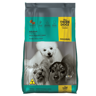 Three Dogs Adultos Razas Pequeñas y Mini 3kg