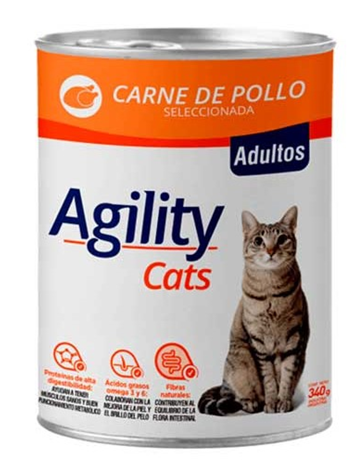 LATA AGILITY POLLO 340GR GATO 1