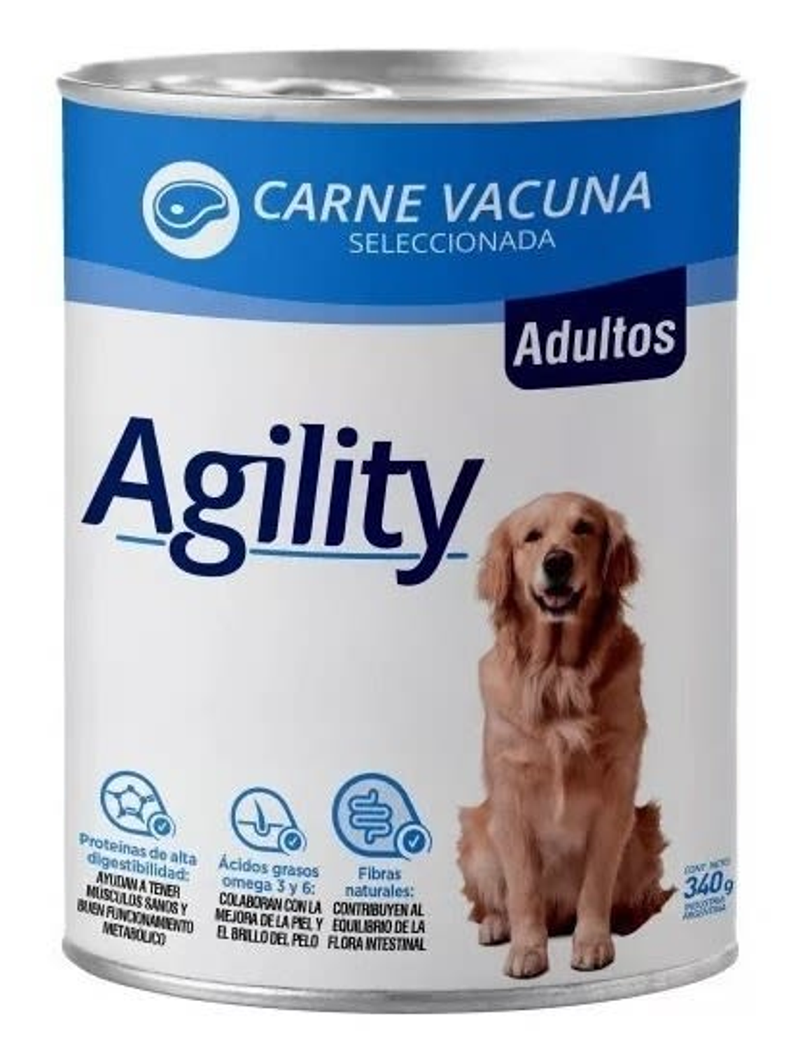 lata agility adulto perro 340gr CARNE 1